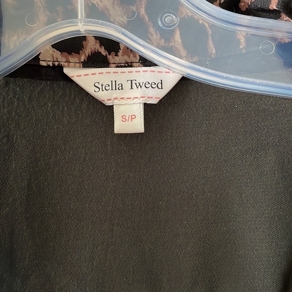 Sheer loose blouse Cover up Top Stella Tweed long sleeve size S - Picture 3 of 10